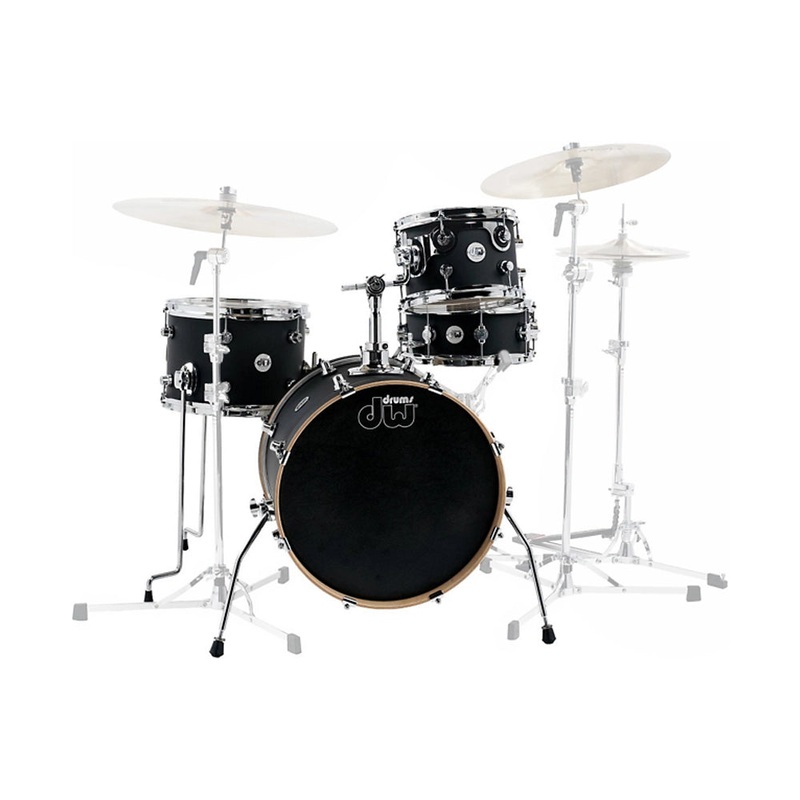 DW Design Series Mini Pro 4 Piece Shellpack – Satin Black