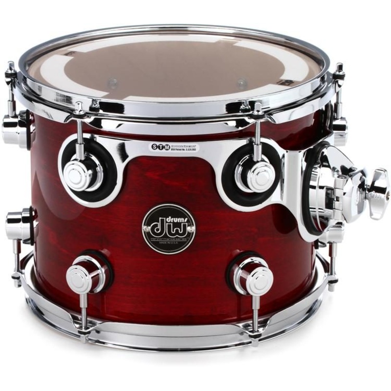 DW Performance Series Mounted Tom – 8 x 10 inch – Cherry Stain Lacquer