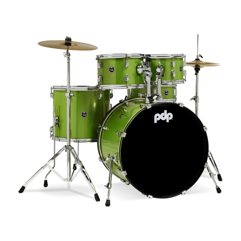 PDP Center Stage 5 Piece Complete Drum Kit – Green Sparkle