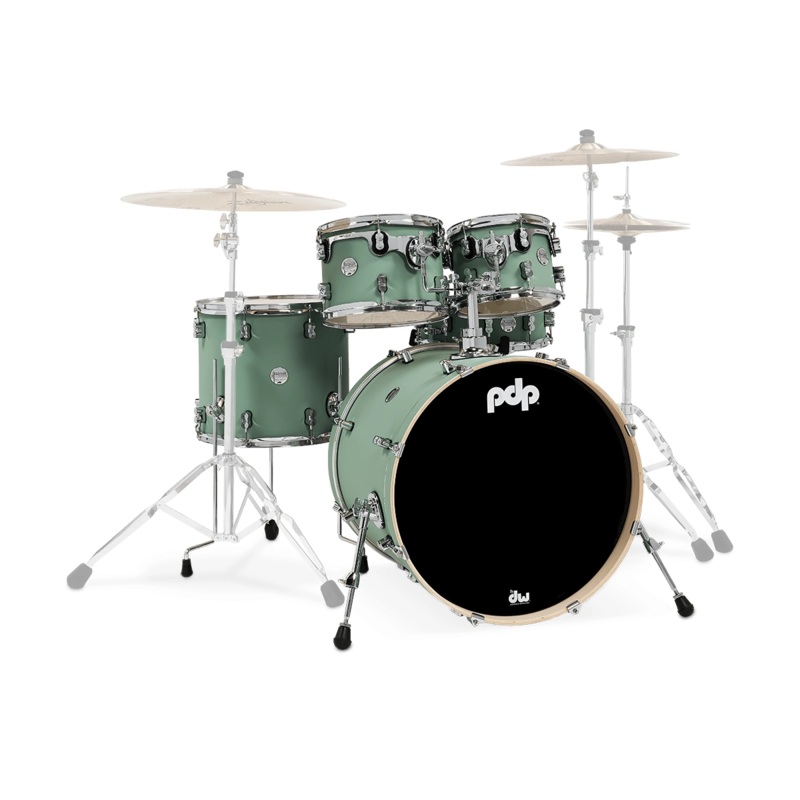 PDP Concept Maple 5 Piece Shell Pack – Satin Seafoam Finishply