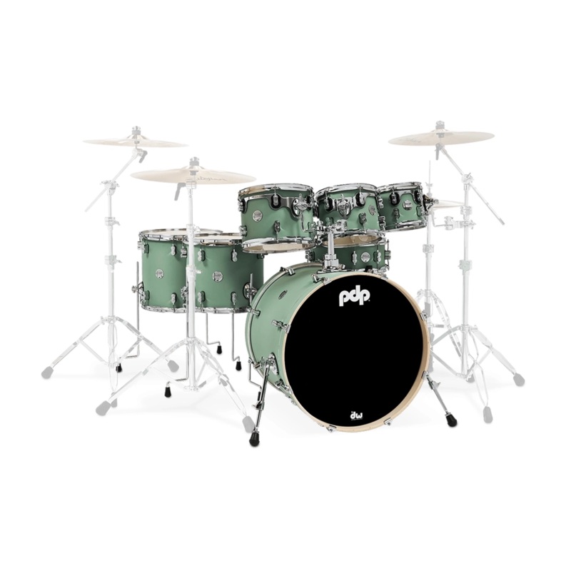 PDP Concept Maple 7 Piece Shell Pack – Satin Seafoam Finishply
