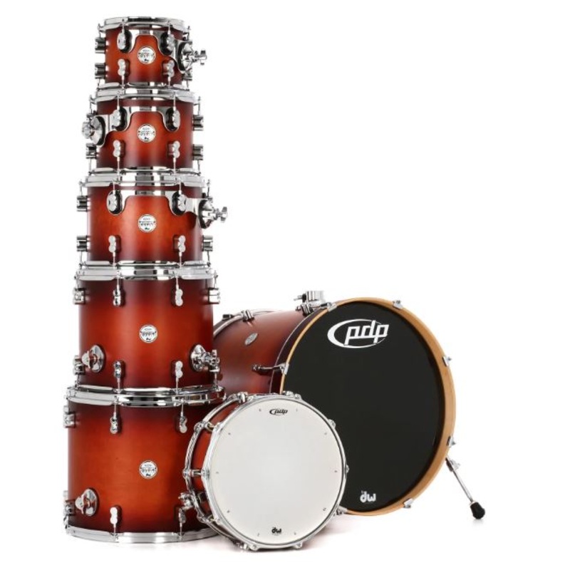 PDP Concept Maple Shell Pack – 7-piece – Satin Tobacco Burst