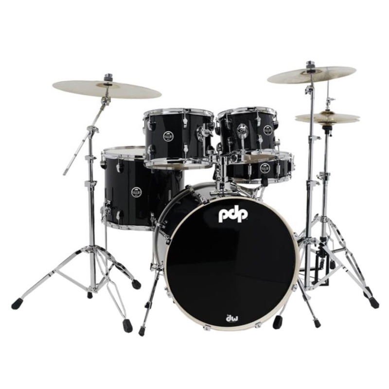 PDP Mainstage 5 Piece Drumset W/800 Series Hardware – Black Metallic-Chrome