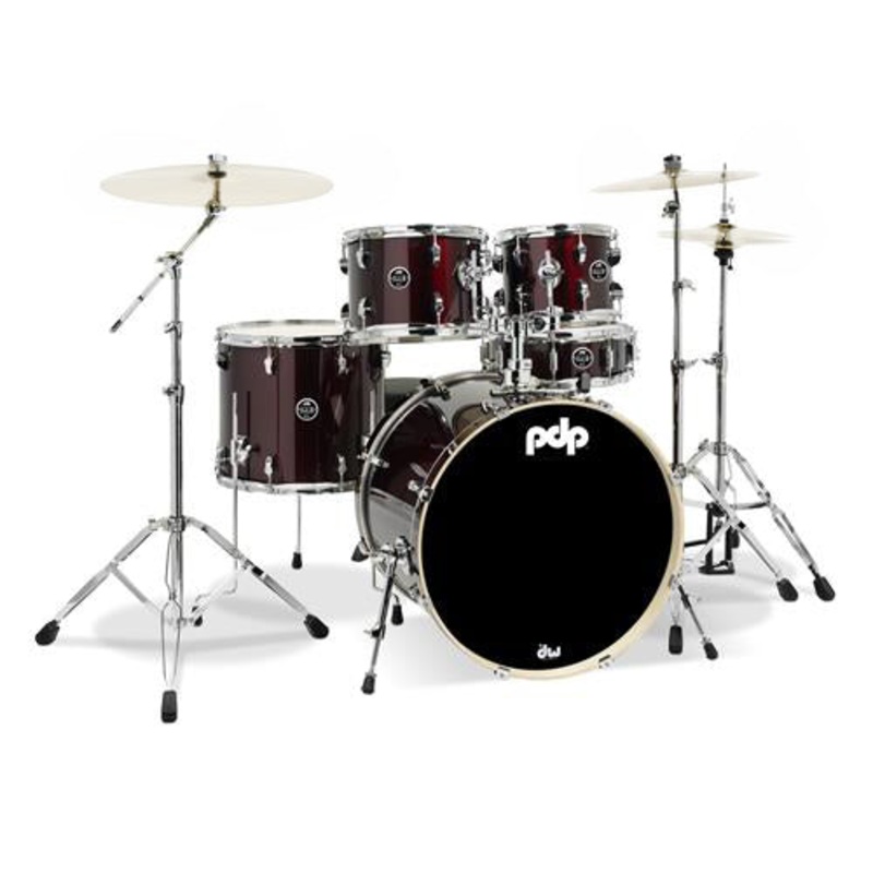 PDP Mainstage 5 Piece Drumset W/800 Series Hardware – Wine Red