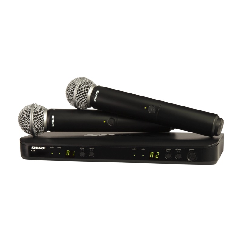 Shure BLX288/SM58-H10 Dual-Channel Wireless Handheld Microphone System