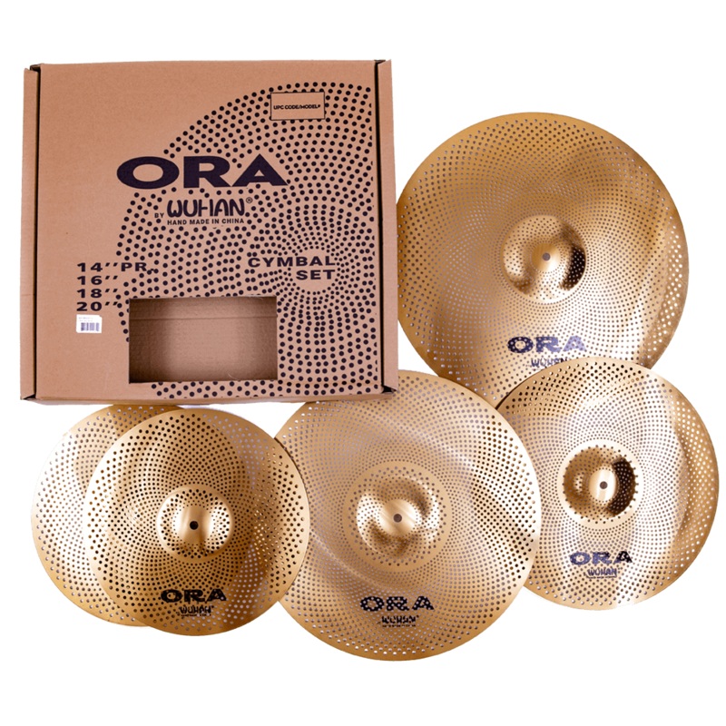 Wuhan Ora Low-Volume Cymbal Pack – 14 Hi-Hat, 16 & 18 Crashes and 20 Ride