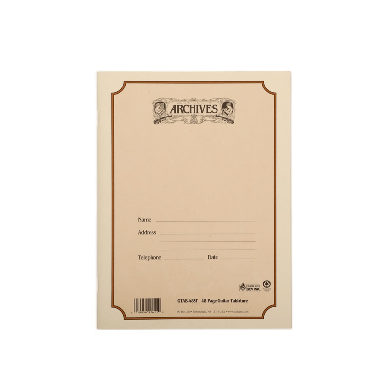 D’addario Archives Standard 48 Pages Bound Manuscript Paper Book