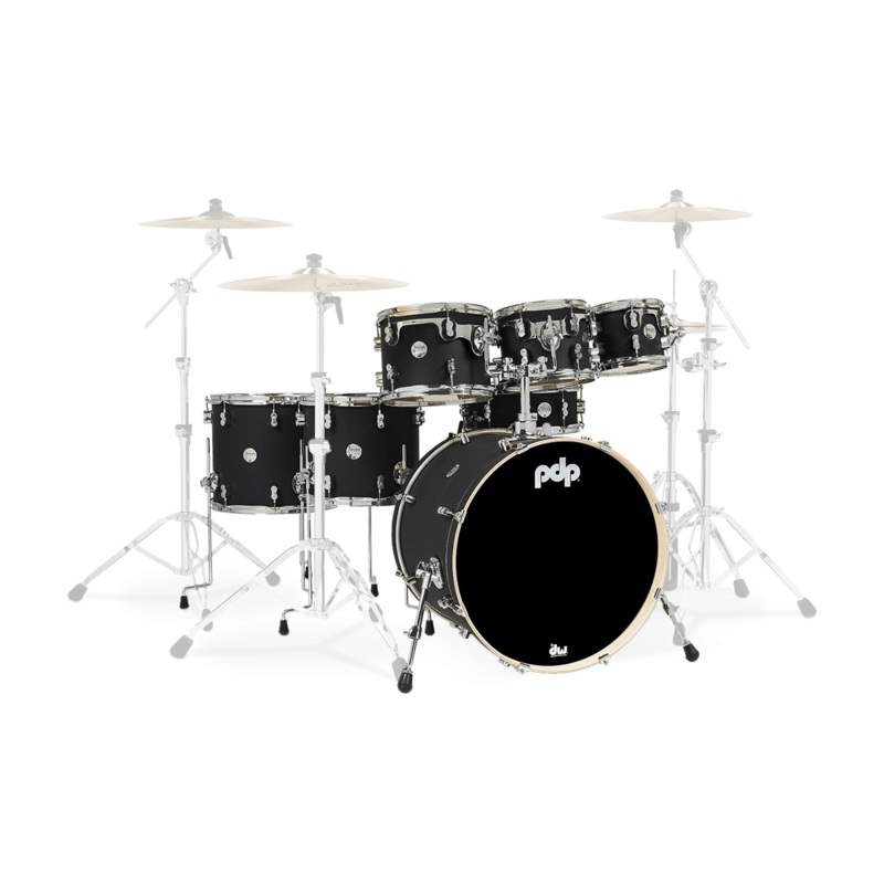 PDP Concept Maple 7-Piece Shell Pack – Satin Black