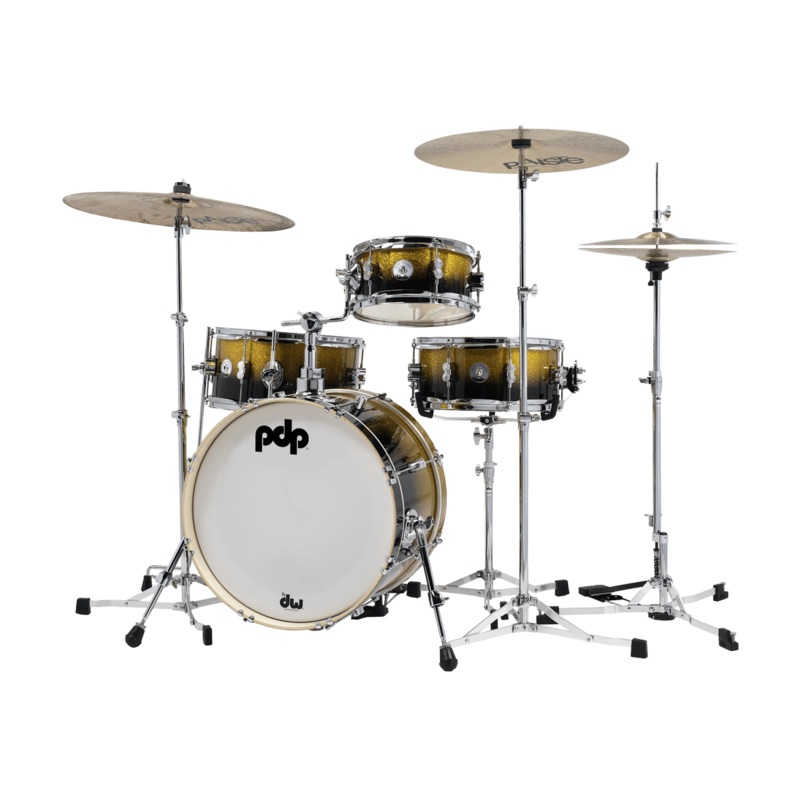 PDP Daru Jones New Yorker 4-Piece Poplar/Maple Shell Pack – Gold To Black Sparkle Fade