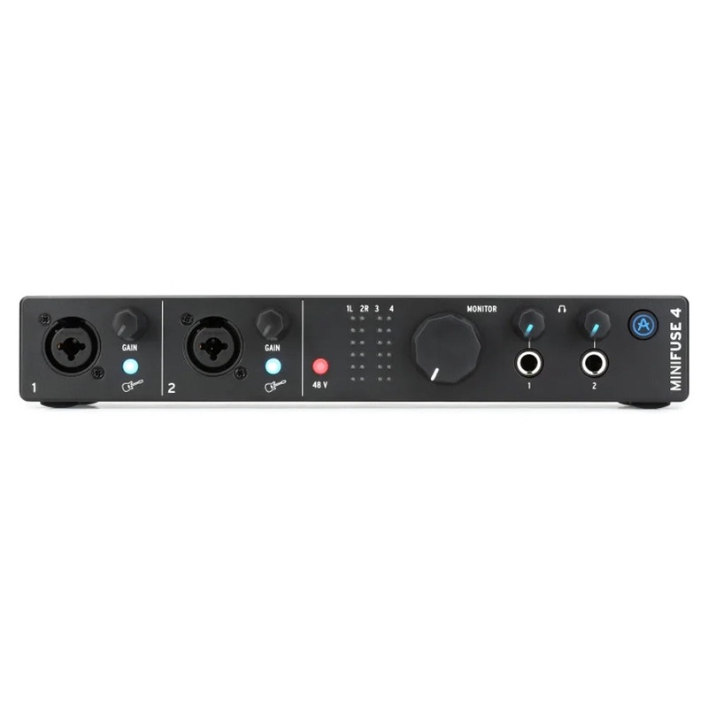 Arturia MiniFuse 4 Portable 4×4 USB Audio/MIDI Interface (Black)