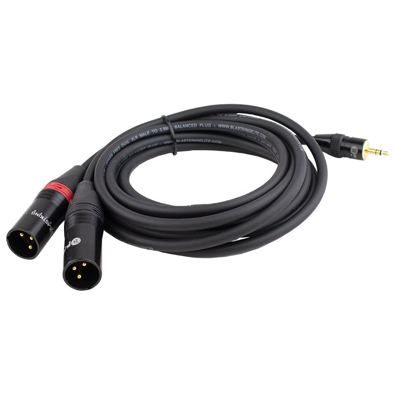 Blastking 6 ft Dual XLR Male to 1/8 Balanced Plug Cable  C2XLRM35B