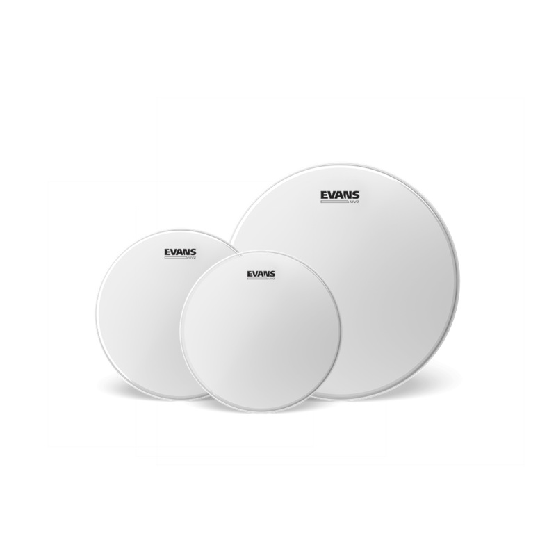 Evans UV2 Coated 3-Piece Fusion Tom Pack – 10, 12 & 14