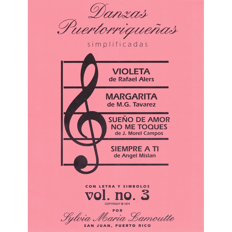 Libro Danzas Puertorriqueas  Vol.3