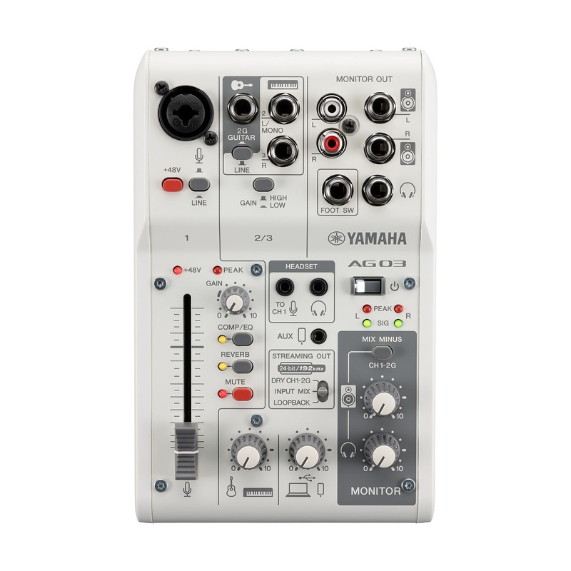 Yamaha Ag03 Mk2 3-Channel Mixer And Usb Audio Interface – White