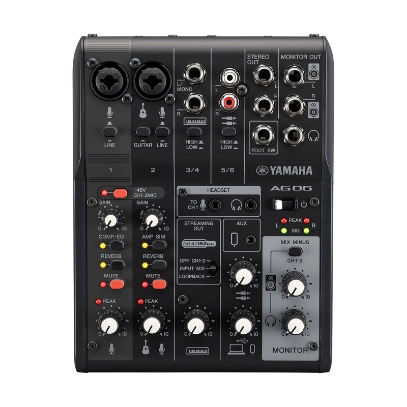 Yamaha AG06 MK2 6-Channel Mixer And USB Audio Interface