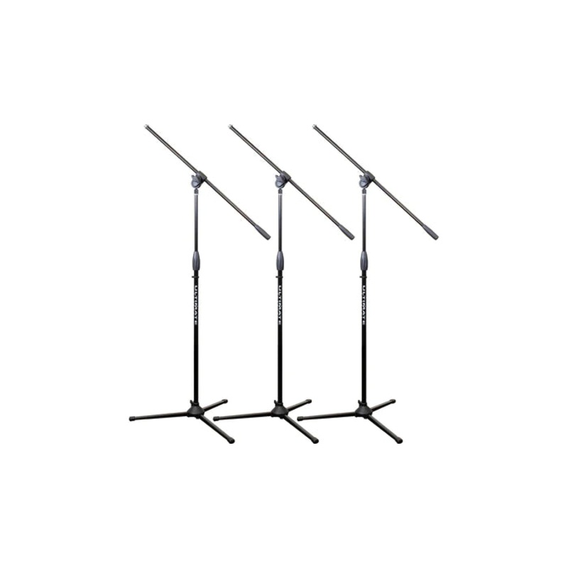 Ultimate Support MC-40B Pro Classic Series Tripod Microphone Stand – 3-Pack