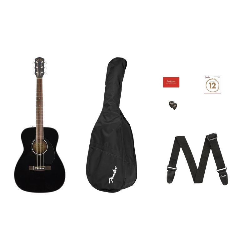 Fender CC-60S Concert Acoustic Guitar Pack – Black