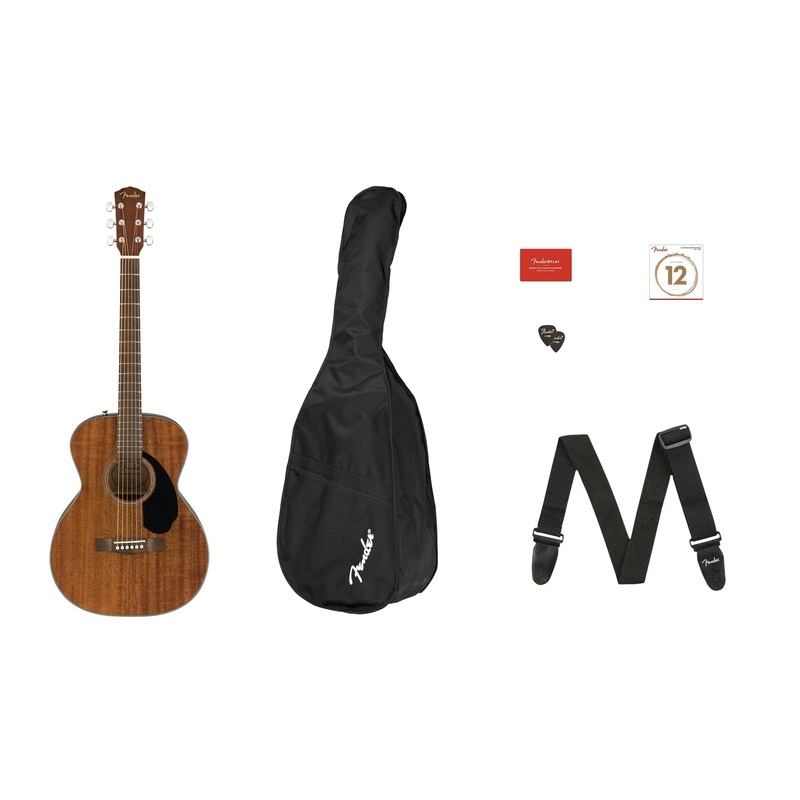 Fender CC-60s Concert Acoustic Guitar Pack – Mahogany