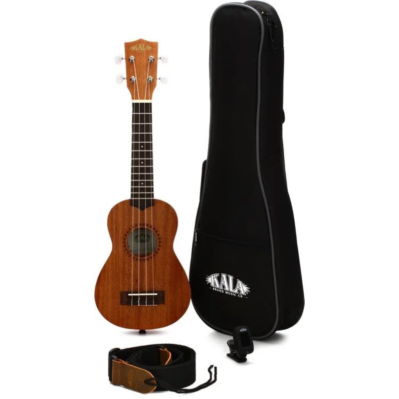 Kala KA-15S Soprano Ukulele Bundle – Satin Mahogany