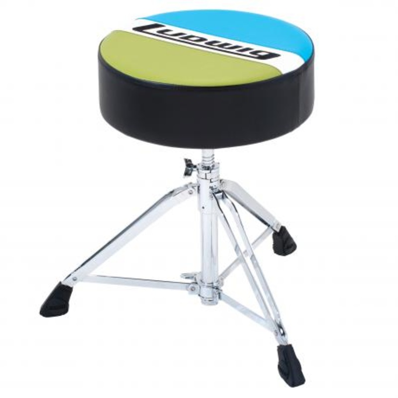 Ludwig Atlas Classic Round Drum Throne – Blue/Olive