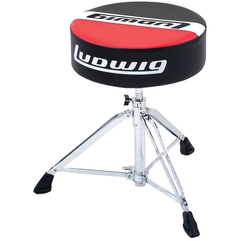 Ludwig Atlas Classic Round Drum Throne – Red/Black