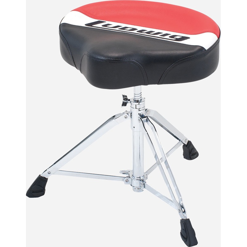 Ludwig Atlas Pro Saddle Drum Throne – Red/Black
