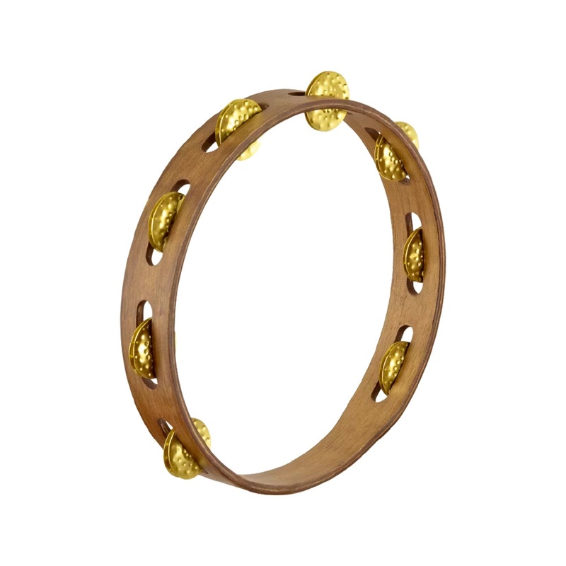 Meinl TA1V-WB 10 Single Row Hammered Brass Jingles Tambourine