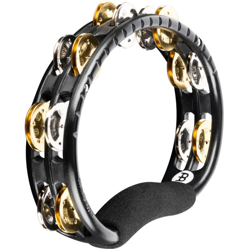 Meinl TMT1M-BK Mixed Nickel Plated Steel/Solid Brass Jingles Hand Held Tambourine – Black
