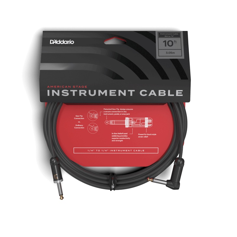 Planet Waves American Stage Instrument Cable Right Angle 10