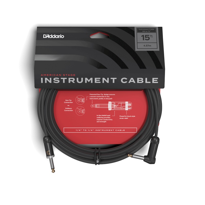 Planet Waves American Stage Instrument Cable Right Angle 15′