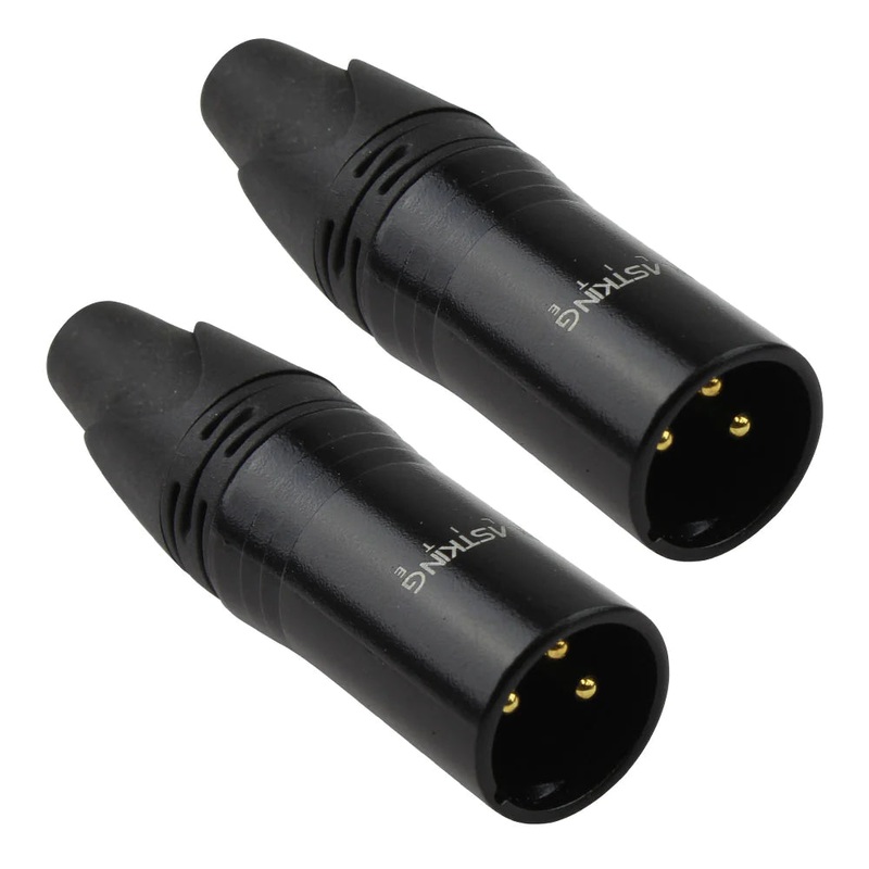 Blastking 3 Pin Male XLR Connector Gold Plated – Pair