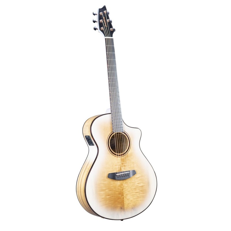 Breedlove Eco Pursuit Exotic S Concert Ce Acoustic-Electric Guitar – White Sand
