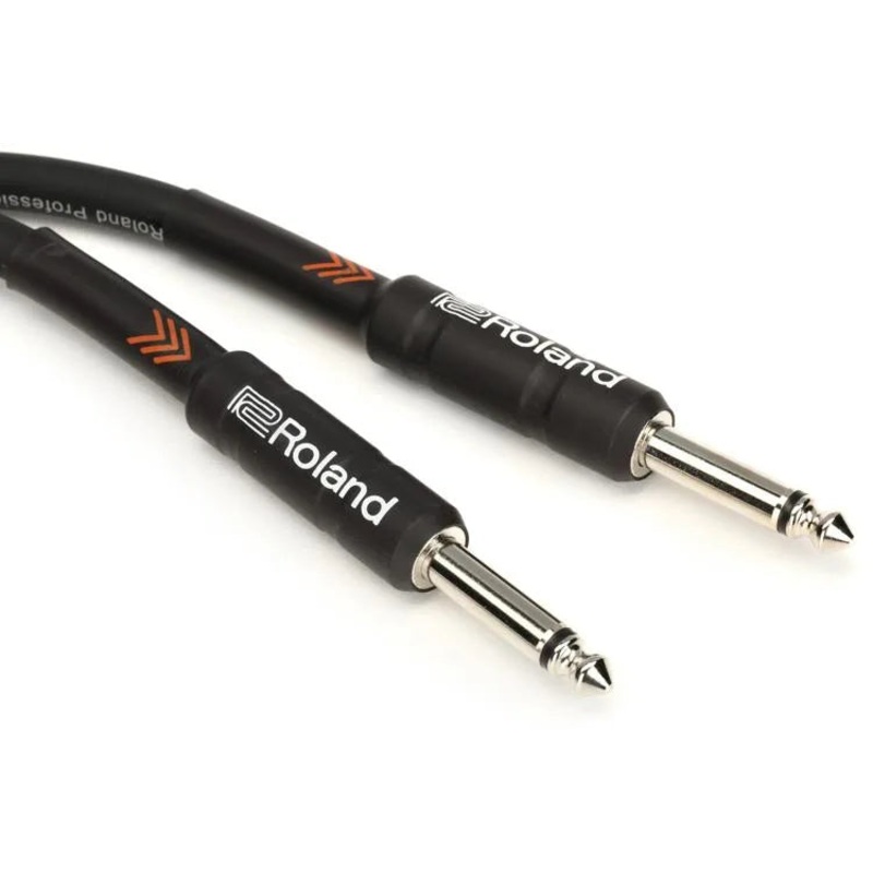 Roland Black Series Instrument Cable – 1/4 TS Male to 1/4 TS Male – 10′