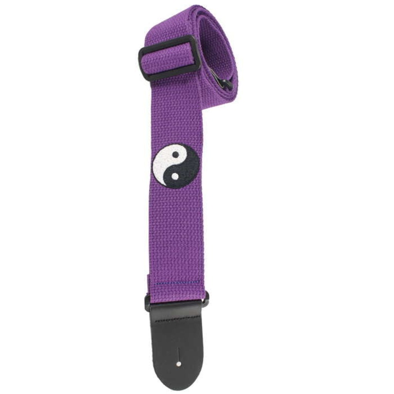 Henry Heller 2 Woven Cotton Guitar Strap w/ Ying-Yang – Purple