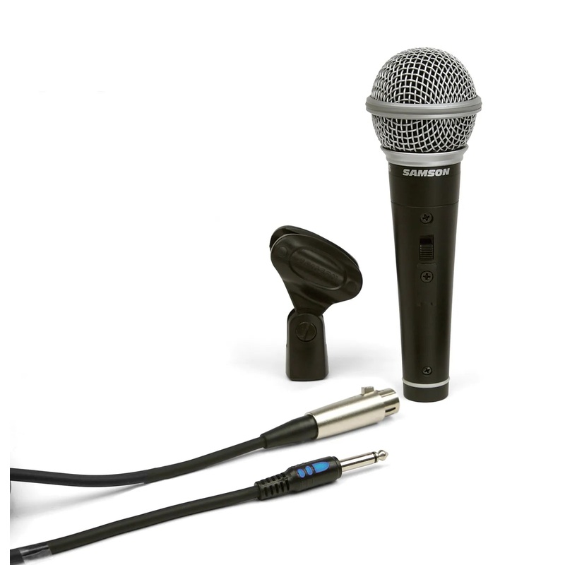 Samson R21S Cardioid Dynamic Vocal Microphone & XLR To 1/4 Mic Cable