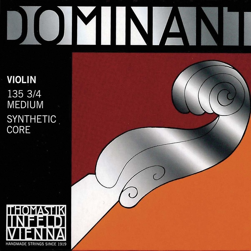 Thomastik Dominant 3/4 Violin String Set – Medium Gauge – Aluminum/Steel Ball-End E