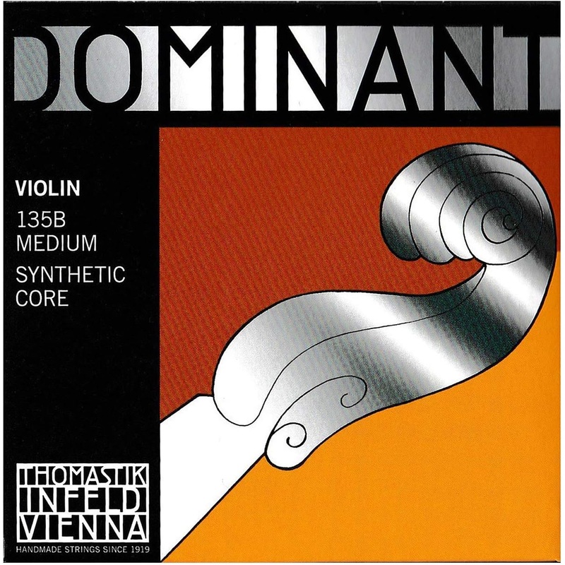 Thomastik Dominant 4/4 Violin String Set – Medium Gauge – Steel Ball-End E