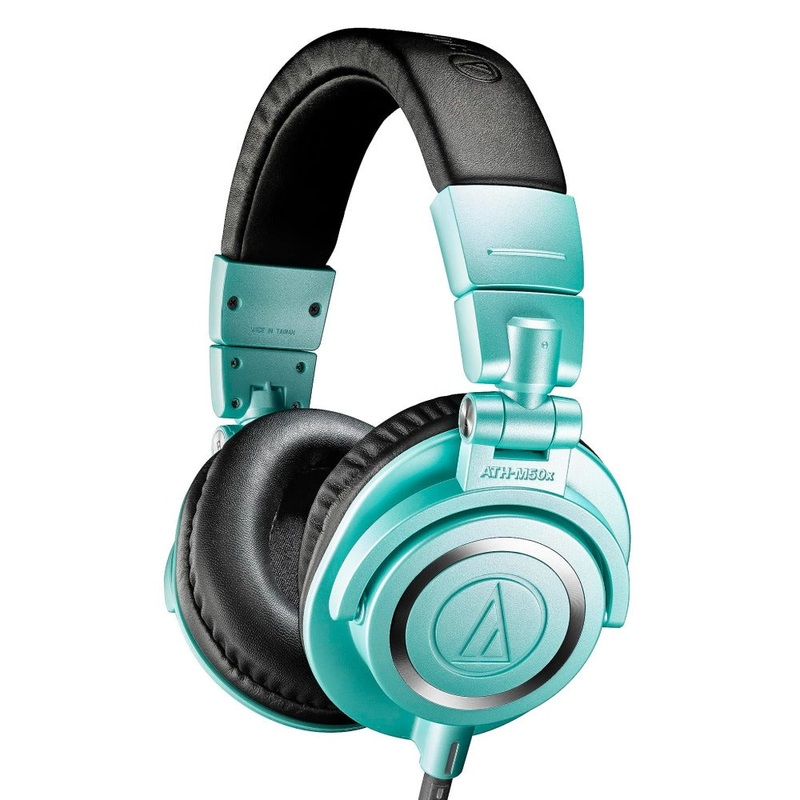 Audio-Techina ATH-M50X Closed-Back Studio Monitoring Headphones – Limited Edition Icy Blue