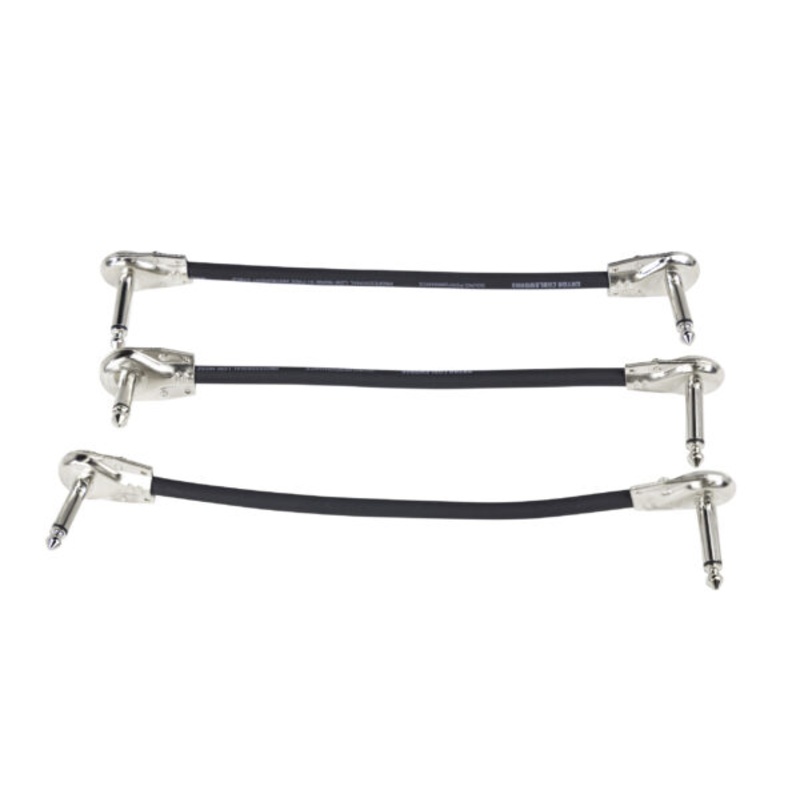 Gator Cableworks Backline Series Instrument Patch Cable – Right Angle TS Connectors – 6 (3pk)