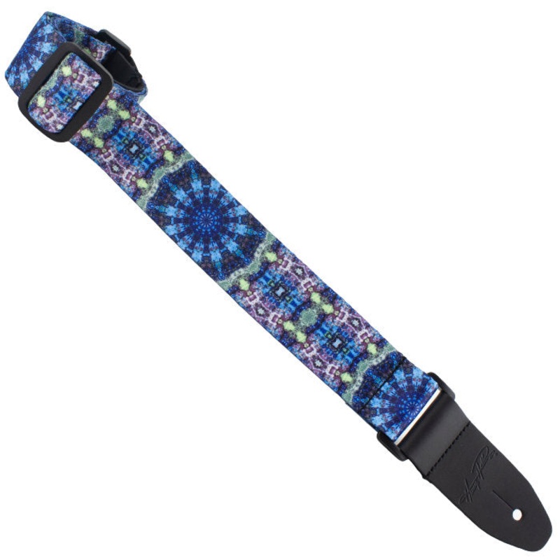 Henry Heller Youth Size Ukulele/Guitar Strap – Blue Purple Kaleidoscope
