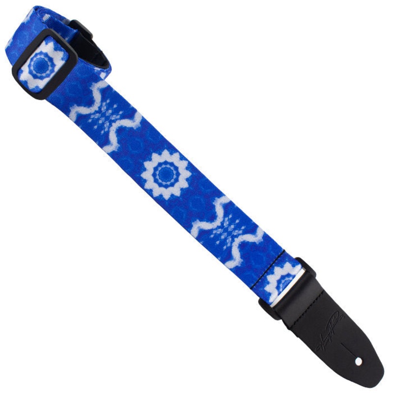 Henry Heller Youth Size Ukulele/Guitar Strap – Blue & White Kaleidoscope