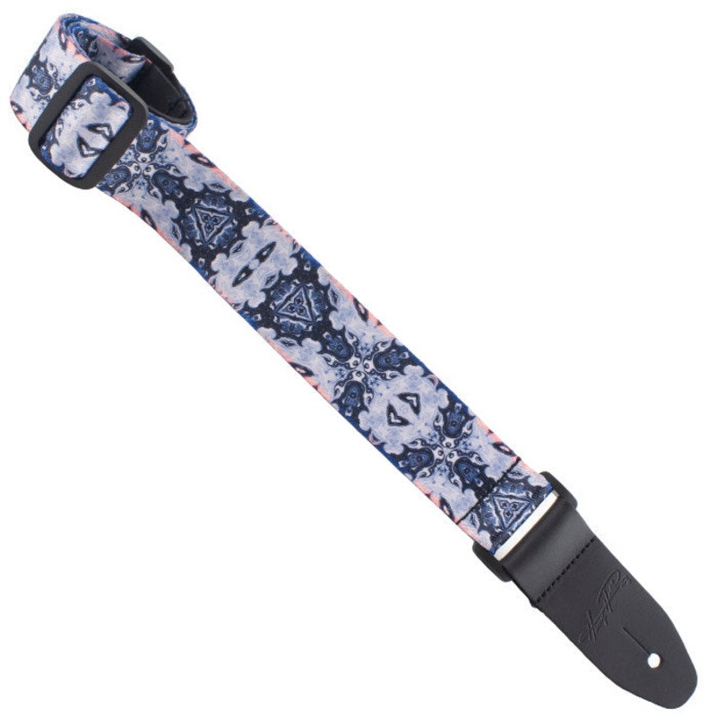 Henry Heller Youth Size Ukulele/Guitar Strap – Gray & White Kaleidoscope