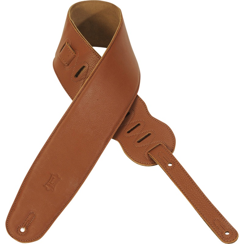 Levy’s 3.5 Padded Garment Leather Bass Strap – Tan