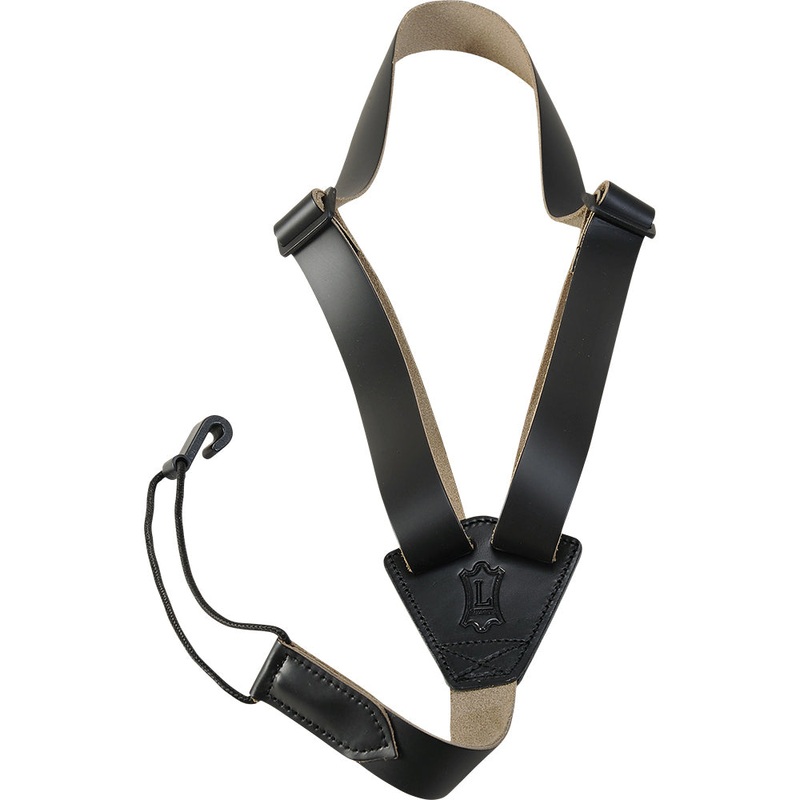 Levy’s Genuine Leather Guitar/Ukulele Strap – Black