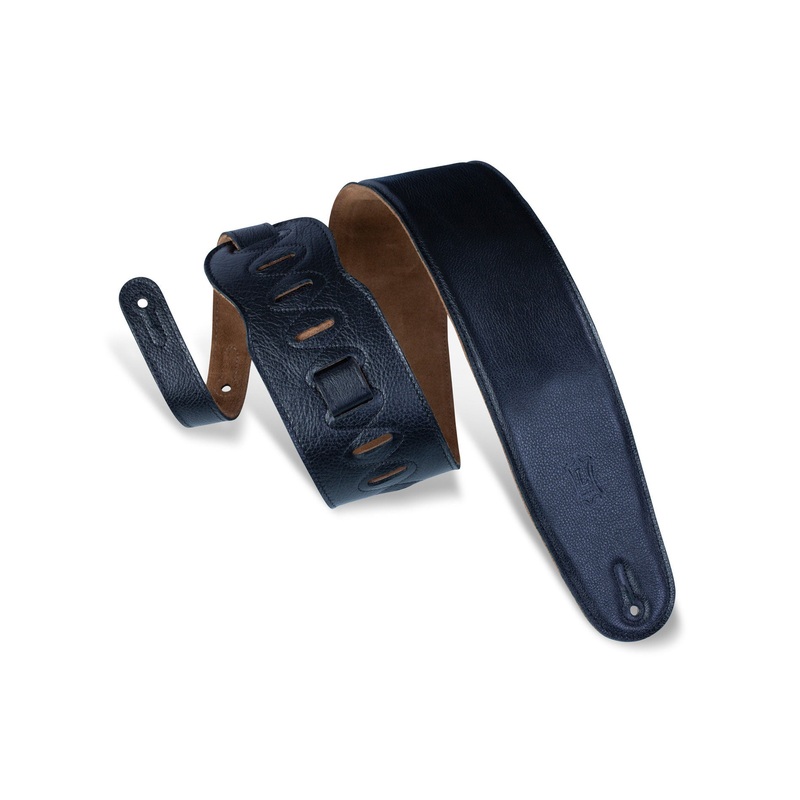 Levy’s M4GF 3.5-Inch Padded Garment Leather Bass Strap – Black