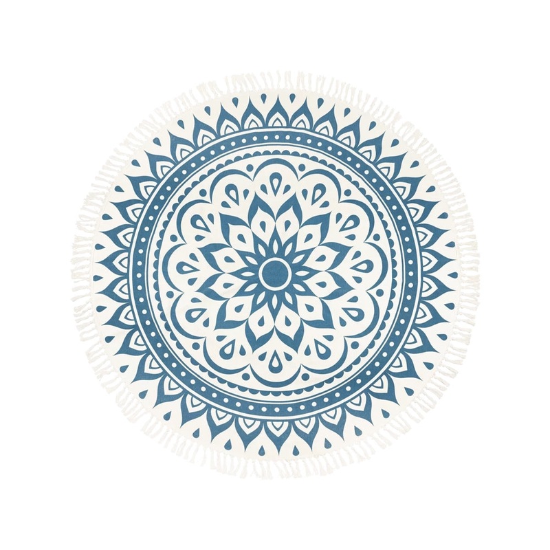 Meinl Sonic Energy 78 Meditation Rug W/ Navy Blue Floral Design