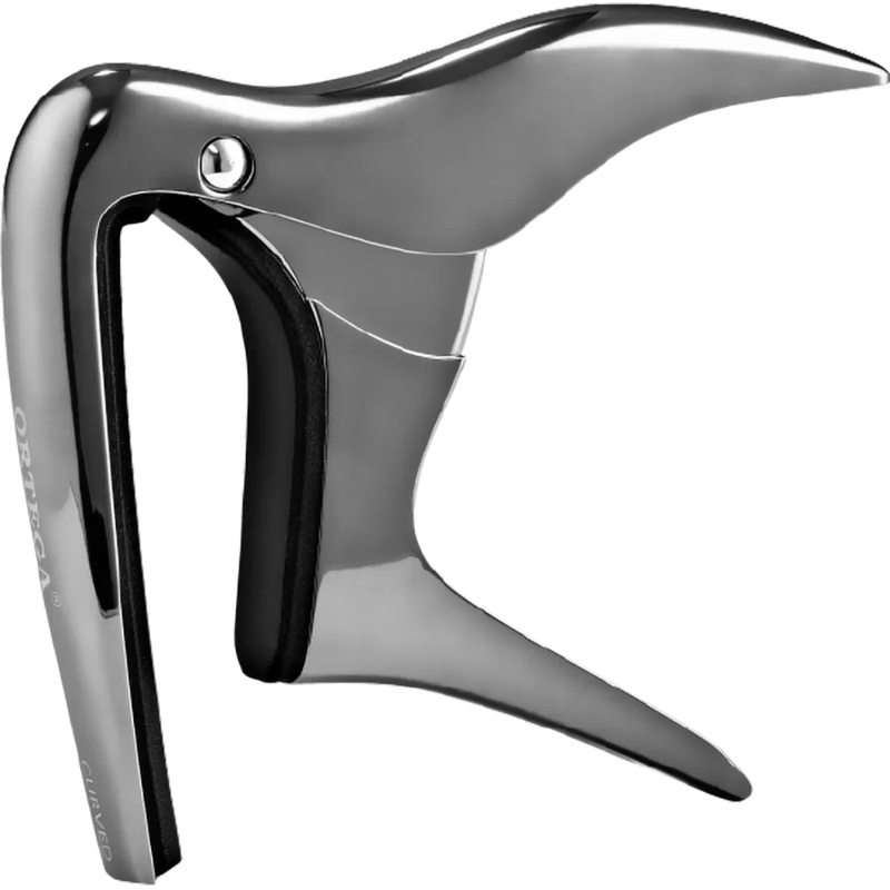 Ortega Curved Guitar Capo – Black Chrome