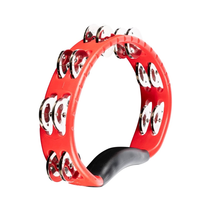 Meinl Headliner Series HTMT1R Hand Held Double Row Tambourine – Red