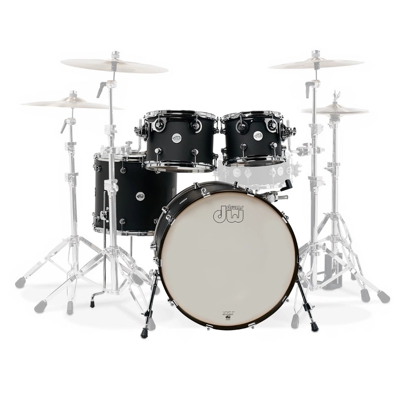 DW Design Series 4-Piece Shell Pack  – Satin Black