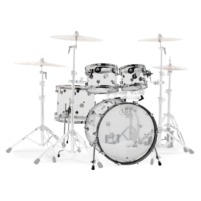 DW Drums Design Series 4-Piece Shell Pack – Clear Aclyric